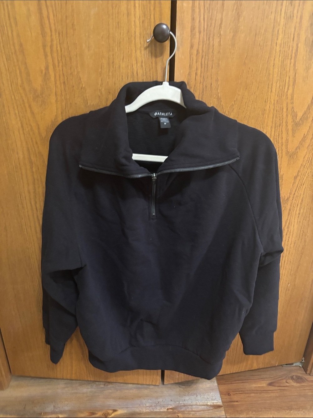 Athleta Women’s Black Half-Zip Pullover Sweater